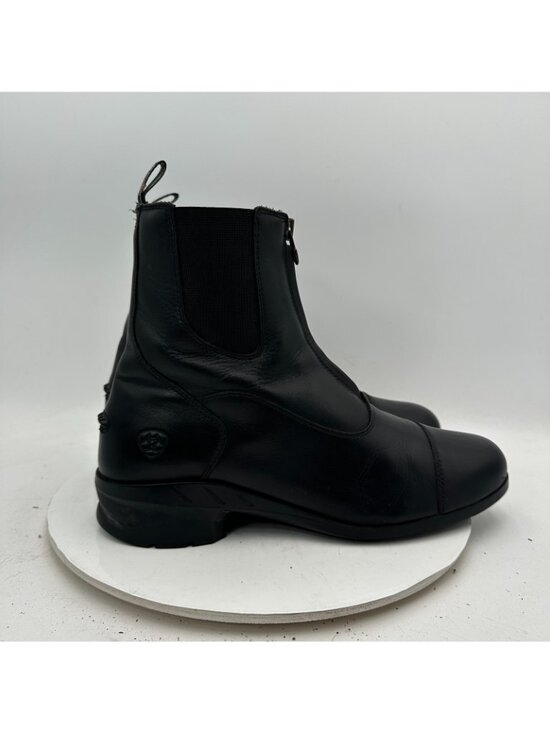 Ariat Devon Pro Men Size 11.5D Black Leather Front Zip Paddock Riding Boot